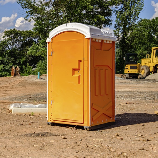 how often are the porta potties cleaned and serviced during a rental period in Lupton City